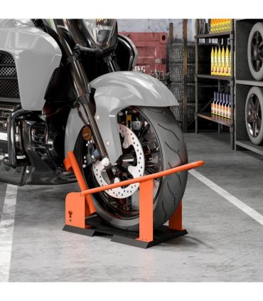 HOMCOM 816.5 kg Motorcycle Wheel Chock, Motorcycle Front Wheel Chock Holder