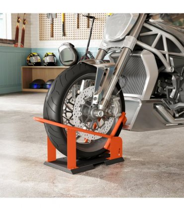 HOMCOM 816.5 kg Motorcycle Wheel Chock, Motorcycle Front Wheel Chock Holder