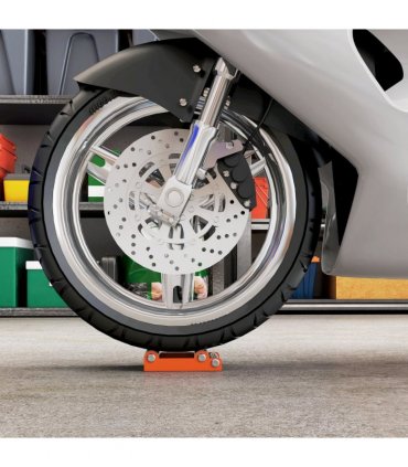 HOMCOM Motorcycle Wheel Roller Stand for Tyre Cleaning and Chain Lubrication