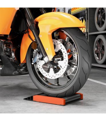 HOMCOM Motorcycle Wheel Roller Stand for Tyre Cleaning and Chain Lubrication