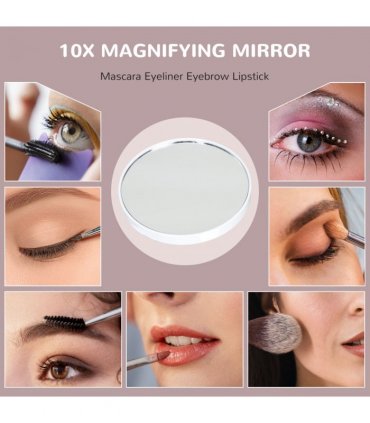 HOMCOM Hollywood Vanity Mirror with Lights, 10X Magnifying, USB Port, White