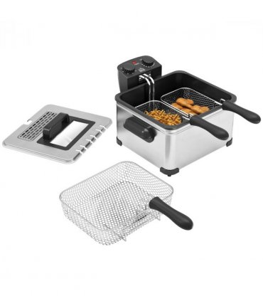 HOMCOM 5L Deep Fryer with Removable Oil Basket and Viewing Window, 2000W
