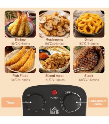 HOMCOM 5L Deep Fryer with Removable Oil Basket and Viewing Window, 2000W