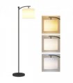 HOMCOM LED Floor Lamp with Dimmable Colours Temperature & Brightness, Black