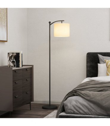 HOMCOM LED Floor Lamp with Dimmable Colours Temperature & Brightness, Black