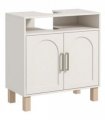 HOMCOM Under Sink Bathroom Cabinet for Basin without Pedestal, Cream White