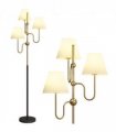 HOMCOM 3-Light Floor Lamp, 165 cm Tall Standing Lamp with Foot Switch
