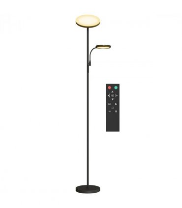 HOMCOM Floor Lamp for Living Room, Standing Lamp with 4 Scene Modes, Black