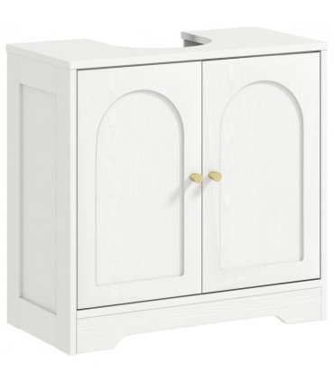 HOMCOM Modern Under Sink Cabinet for Basin without or with Pedestal, White