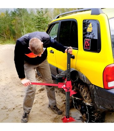 HOMCOM 33" 3 Tonne High Lift Farm Jack for 4x4 Tractors Trucks, Red