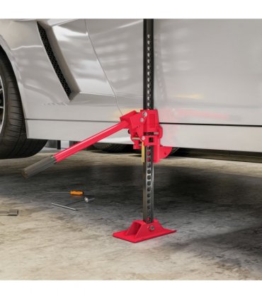 HOMCOM 33" 3 Tonne High Lift Farm Jack for 4x4 Tractors Trucks, Red