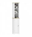 kleankin Slim Bathroom Storage Unit with Open Compartment, White