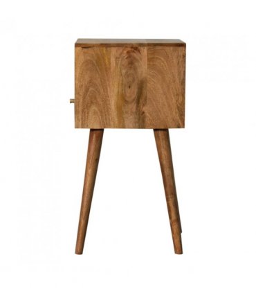Artisan Furniture Solid Wood Mini Blush Hand Painted Bedside, Brown & Pink, 1 Drawer, 1 Shelve