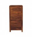 Artisan Furniture Solid Wood Aspen Tallboy, 5 Drawers, Dark Brown