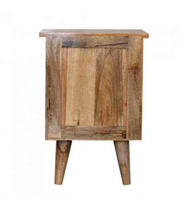 Artisan Furniture Solid Wood Oak-ish Bedside, Brown, 2 Drawers