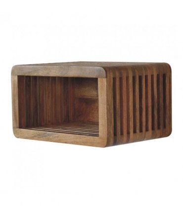 Artisan Furniture Solid Wood Soba Wall Mounted Bedside, Beige