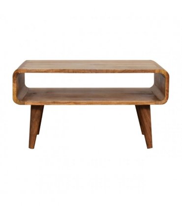 Artisan Furniture Solid Wood Open Oak-ish Media Unit, Beige
