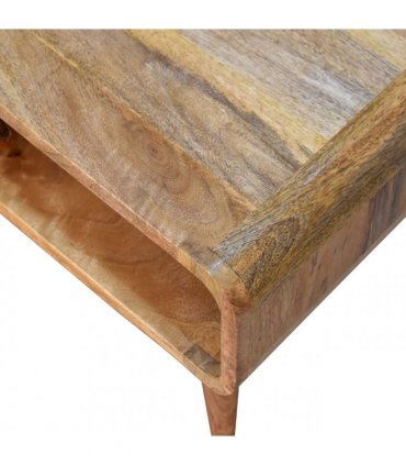 Artisan Furniture Solid Wood Open Oak-ish Media Unit, Beige