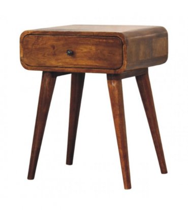 Artisan Furniture Solid Wood Avora Chestnut Nightstand with 1 drawer, Brown