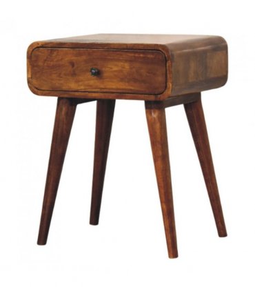 Artisan Furniture Solid Wood Avora Chestnut Nightstand with 1 drawer, Brown