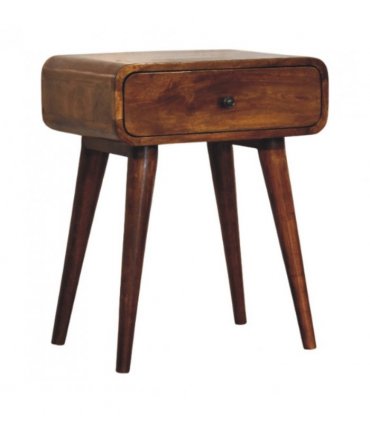 Artisan Furniture Solid Wood Avora Chestnut Nightstand with 1 drawer, Brown