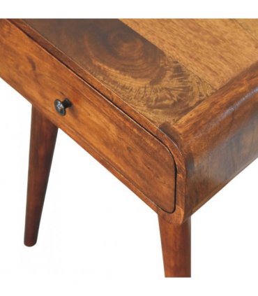 Artisan Furniture Solid Wood Avora Chestnut Nightstand with 1 drawer, Brown