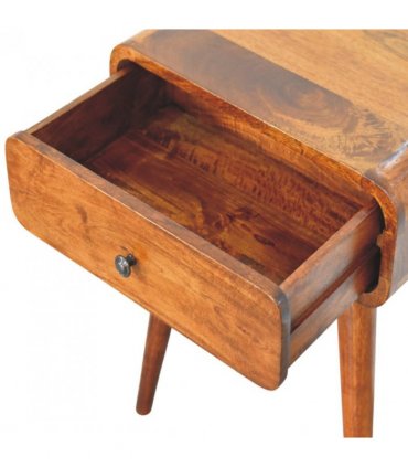 Artisan Furniture Solid Wood Avora Chestnut Nightstand with 1 drawer, Brown