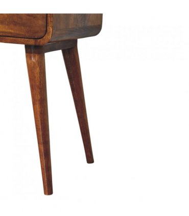 Artisan Furniture Solid Wood Avora Chestnut Nightstand with 1 drawer, Brown