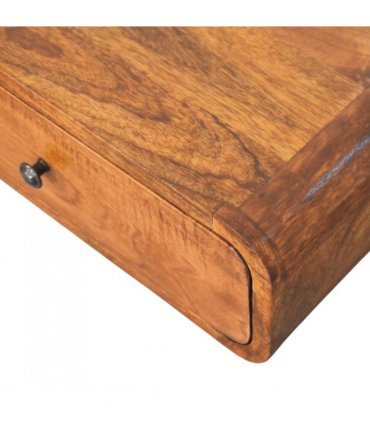 Artisan Furniture Solid Wood Avora Wall-Mounted Honey Caramel 1 Drawer Nightstand, Brown