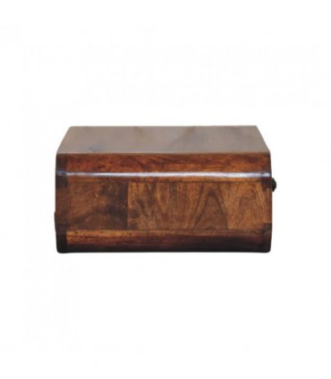 Artisan Furniture Solid Wood Avora Wall-Mounted Honey Caramel 1 Drawer Nightstand, Brown