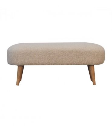 Artisan Furniture Hallway Bench, Upholstered, Brown & Cream
