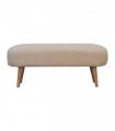 Artisan Furniture Hallway Bench, Upholstered, Brown & Cream