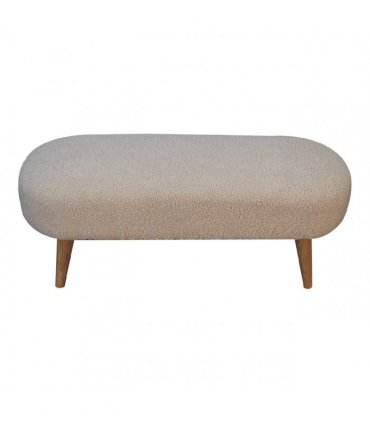 Artisan Furniture Hallway Bench, Upholstered, Brown & Cream