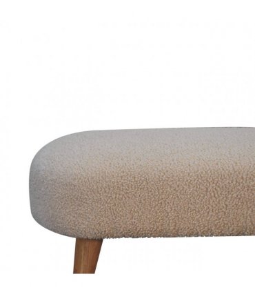Artisan Furniture Hallway Bench, Upholstered, Brown & Cream