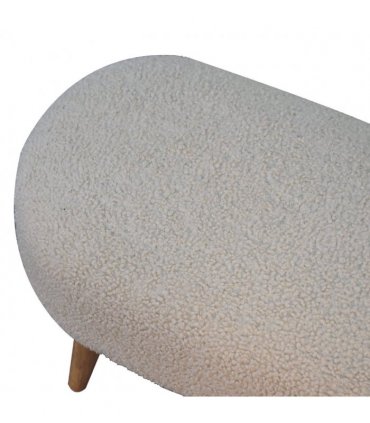 Artisan Furniture Hallway Bench, Upholstered, Brown & Cream