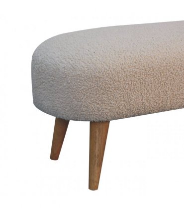 Artisan Furniture Hallway Bench, Upholstered, Brown & Cream