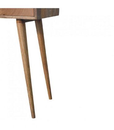 Artisan Furniture Solid Wood Oak-ish Dressing Table, 2 Drawers, Beige