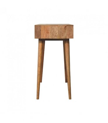 Artisan Furniture Solid Wood Oak-ish Dressing Table, 2 Drawers, Beige