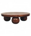 Artisan Furniture Solid Wood Chestnut Central Ball Table, Brown