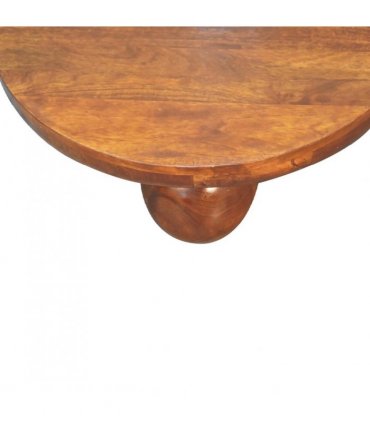 Artisan Furniture Solid Wood Chestnut Central Ball Table, Brown