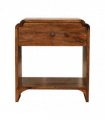 Artisan Furniture Solid Wood Newton Bedside, 1 Drawer, 1 Open Slot, Brown