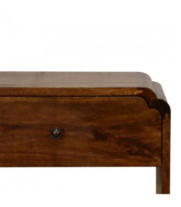 Artisan Furniture Solid Wood Newton Bedside, 1 Drawer, 1 Open Slot, Brown