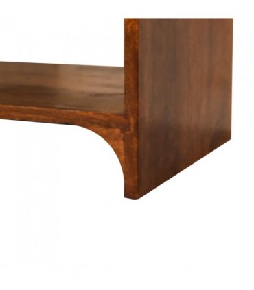 Artisan Furniture Solid Wood Newton Bedside, 1 Drawer, 1 Open Slot, Brown