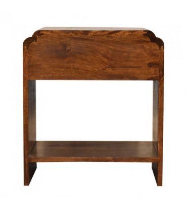 Artisan Furniture Solid Wood Newton Bedside, 1 Drawer, 1 Open Slot, Brown