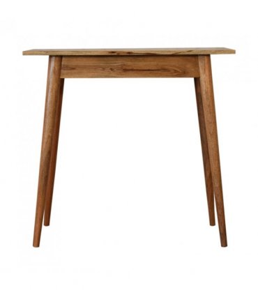 Artisan Furniture Solid Wood Mini Nordic Style Writing Desk, 1 Drawer, Nordic Legs, Brown