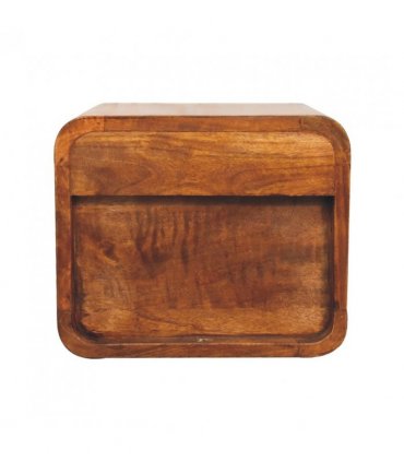 Artisan Furniture Solid Wood Floating Mini Chestnut Bedside, Brown, 2Drawers