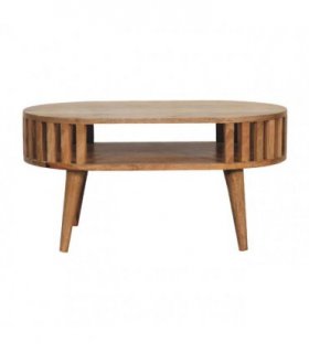 Artisan Furniture Solid Wood Ariella Coffee Table, 1 Open Slot, Brown Color
