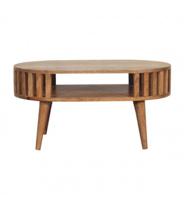 Artisan Furniture Solid Wood Ariella Coffee Table, 1 Open Slot, Brown Color