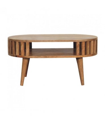 Artisan Furniture Solid Wood Ariella Coffee Table, 1 Open Slot, Brown Color