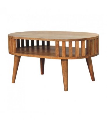 Artisan Furniture Solid Wood Ariella Coffee Table, 1 Open Slot, Brown Color